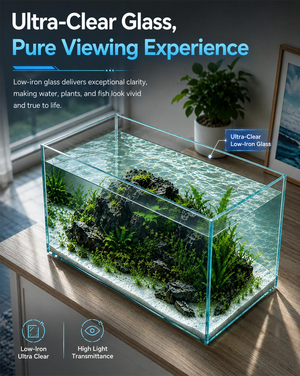 6 Gallon Glass Fish Tank Aquarium B178
