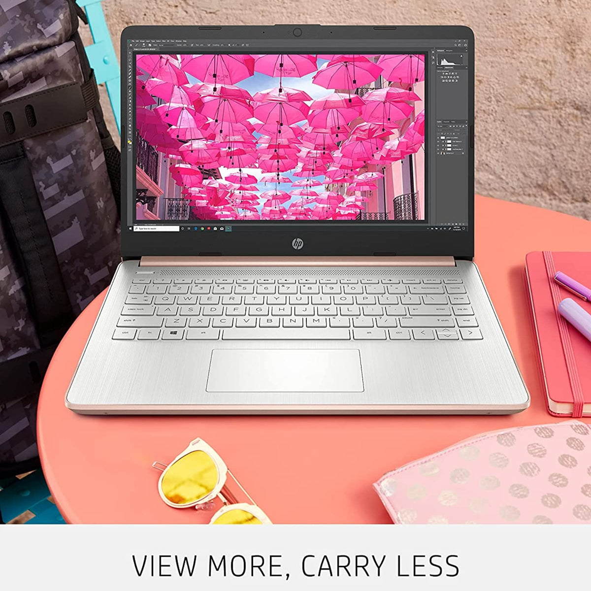 14'' HD Laptop Intel Celeron 4GB 64GB eMMC Pink Gold W18511