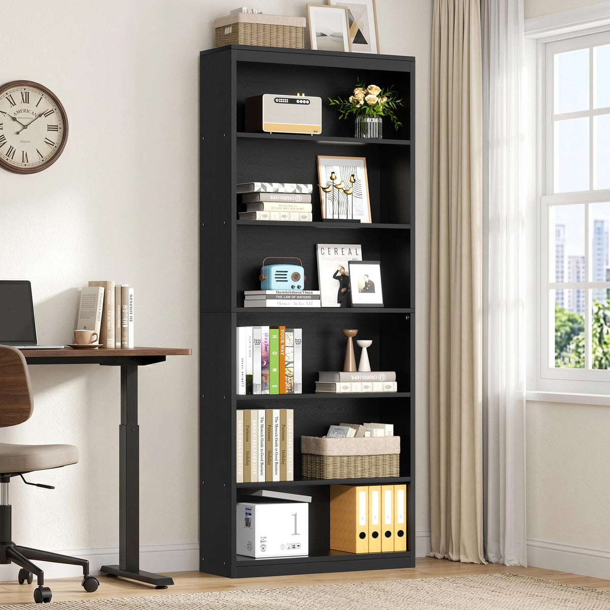 71" H Tall Wood Bookshelf I607078