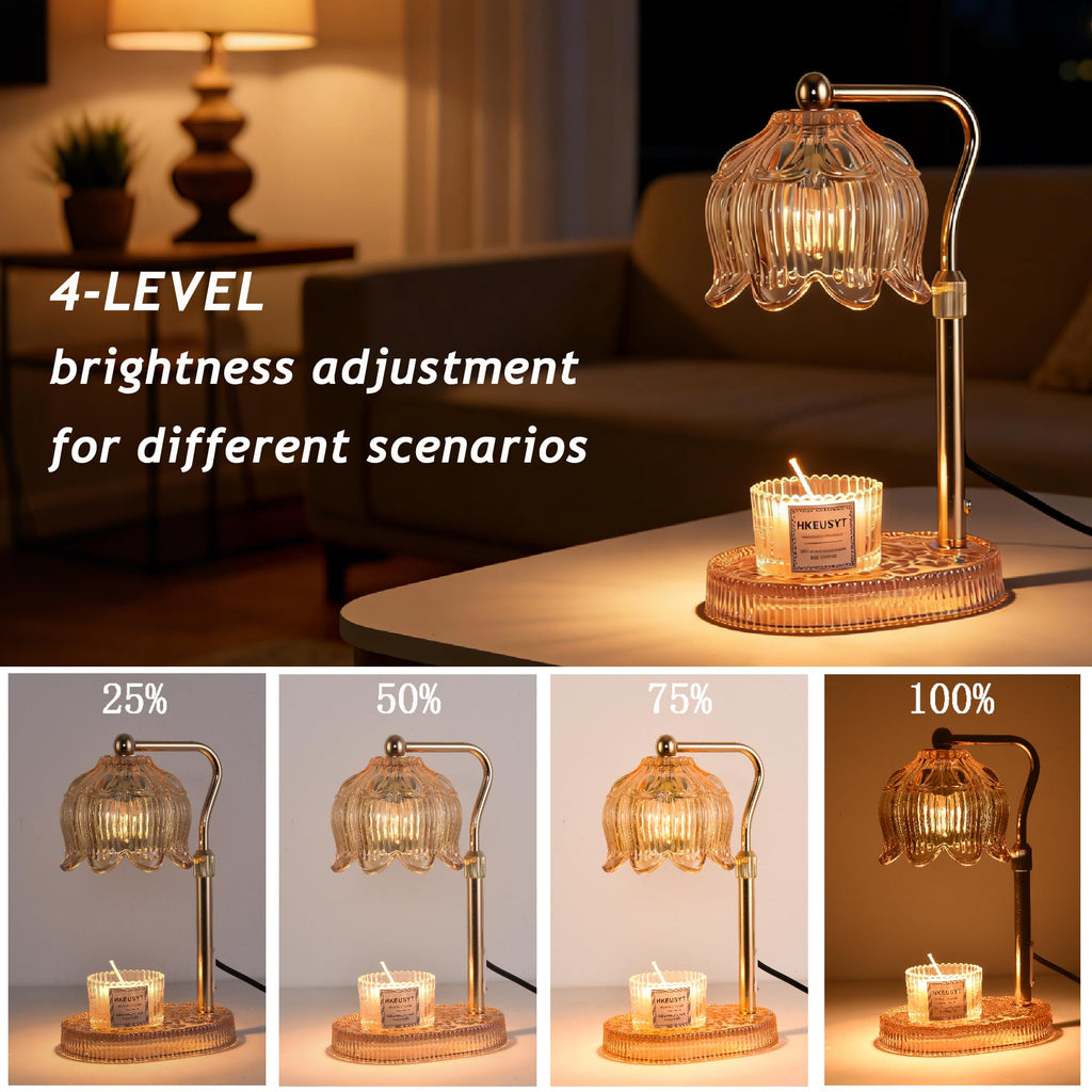 Amber Dimmable Height Adjustable Candle Warmer Lamp A45813