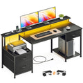 55" Computer Desk with File Drawer A1859