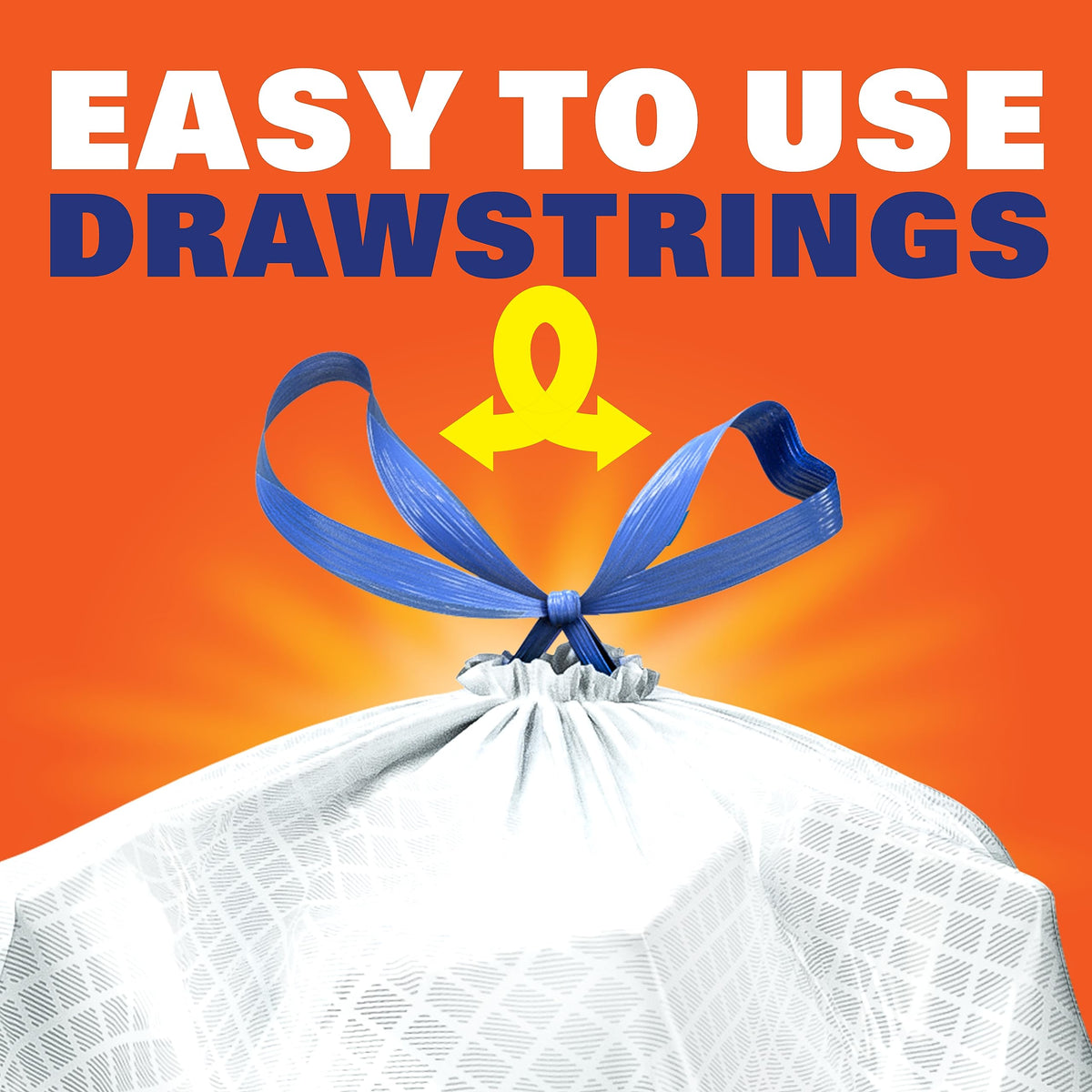 13 Gal White Unscented Kitchen Trash Bags Y430693
