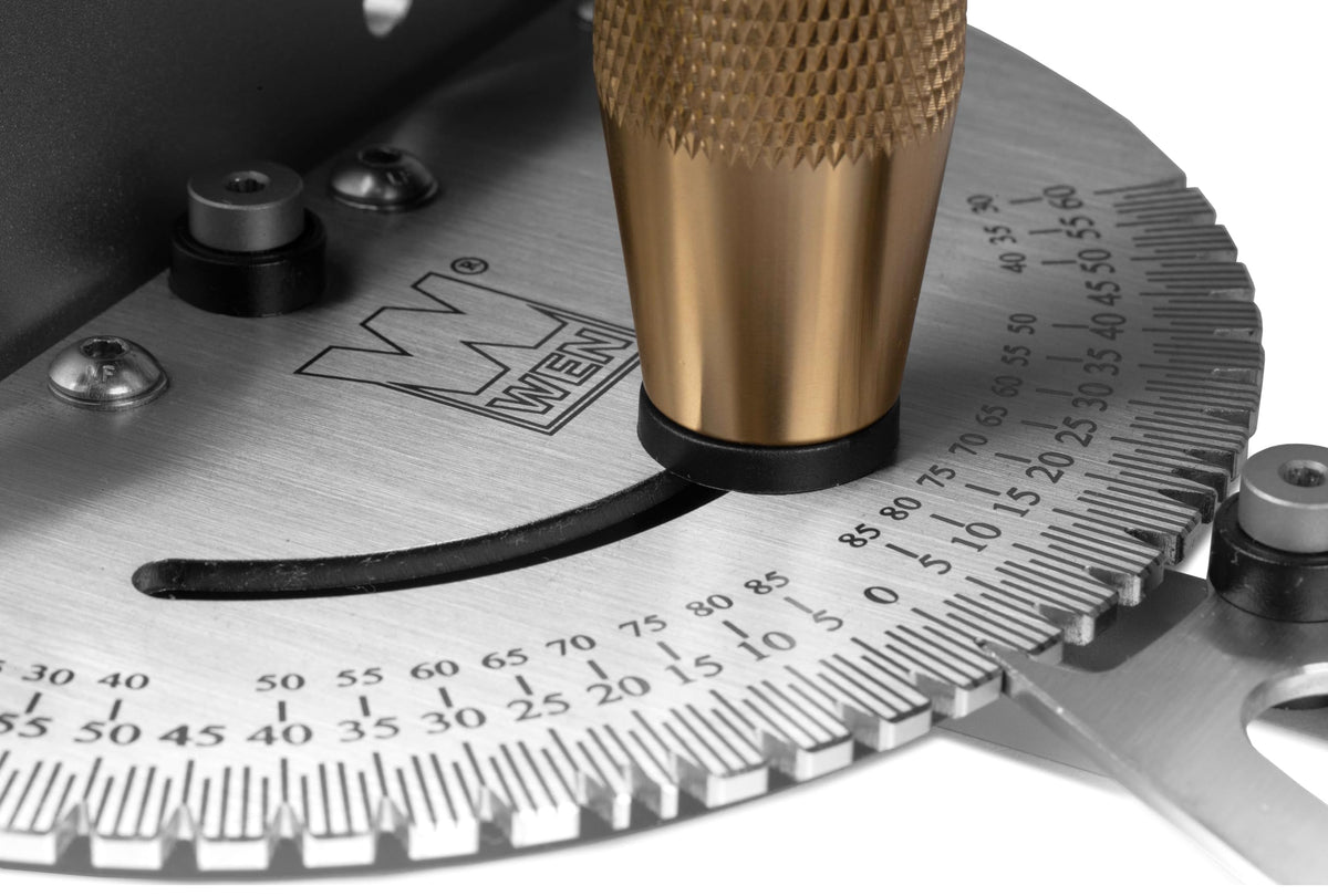 Steel and Brass Miter Gauge with 27 Angle Stops O23645