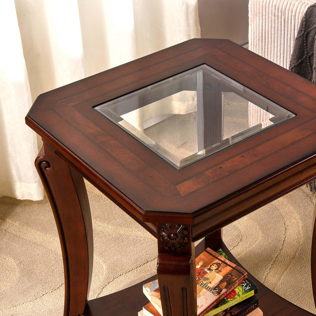 Set of 2 Solid Wood End Table D460
