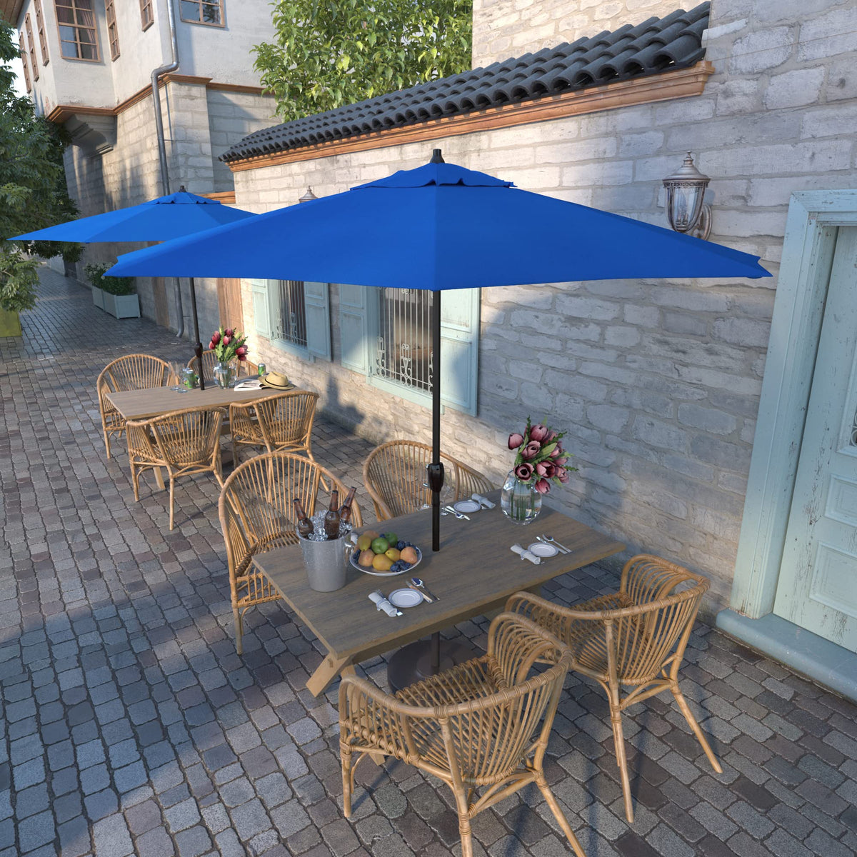 9' Round Aluminum Outdoor Patio Umbrella L489293