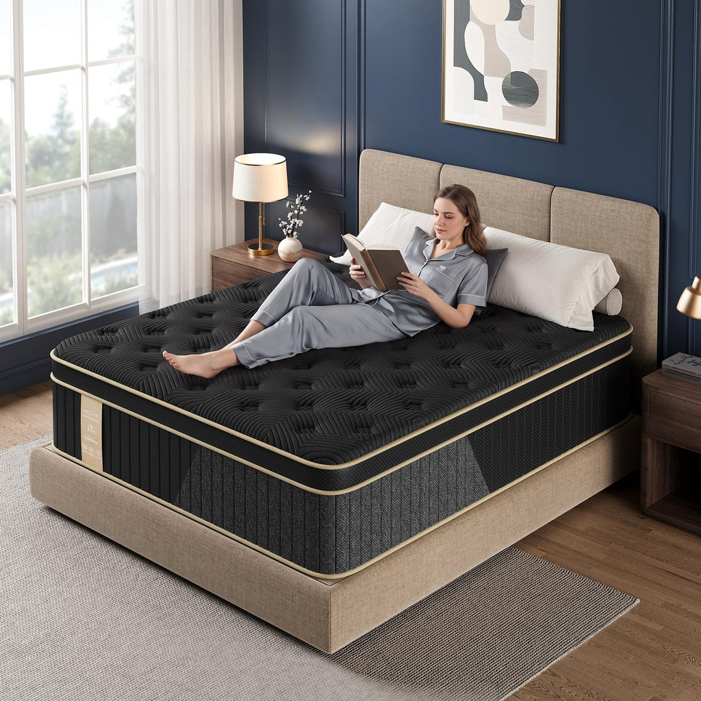 Queen Size 12 Inch Hybrid Medium Firm Mattress Q75497
