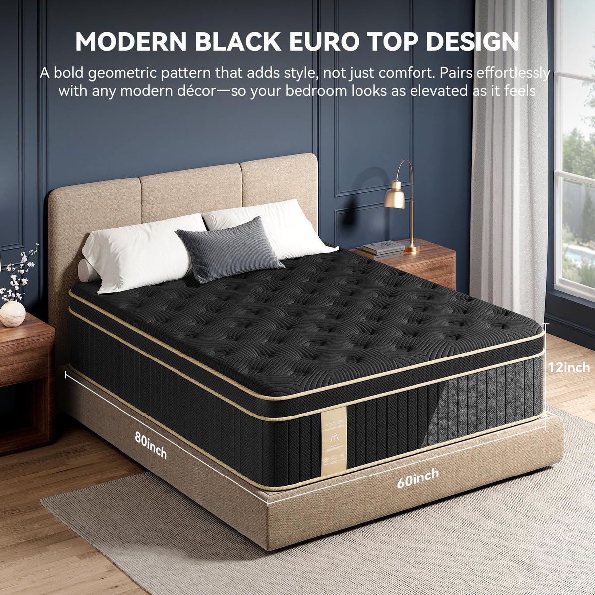Queen Size 12 Inch Hybrid Medium Firm Mattress Q75497