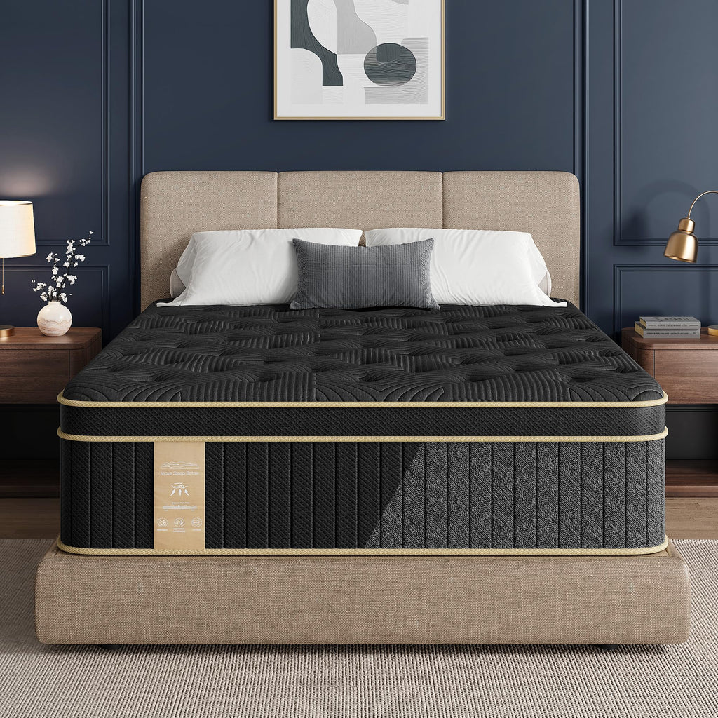 Queen Size 12 Inch Hybrid Medium Firm Mattress Q75497